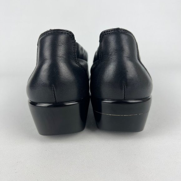 SAS Womens Weave Black Leather Slip On Loafer Comfort Shoes size 8.5S Slim - Picture 4 of 16